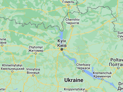Map showing location of Vyshhorod (50.58476, 30.4898)