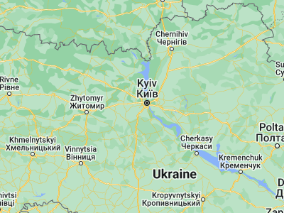 Map showing location of Vyshneve (50.38913, 30.3705)