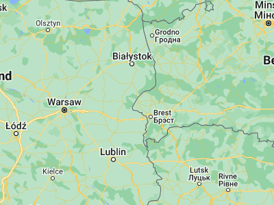 Map showing location of Vysokaye (52.37091, 23.37083)