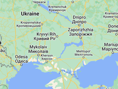 Map showing location of Vysokopillya (47.49187, 33.53061)
