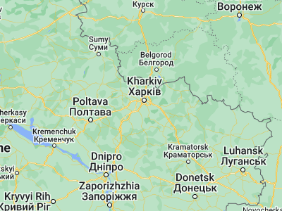 Map showing location of Vysokyy (49.8892, 36.1321)