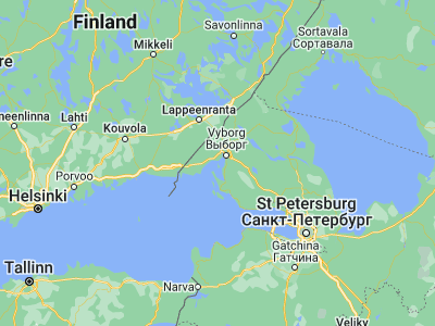 Map showing location of Vysotsk (60.62879, 28.57048)