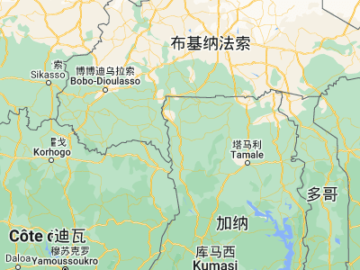 Map showing location of Wa (10.06069, -2.50192)