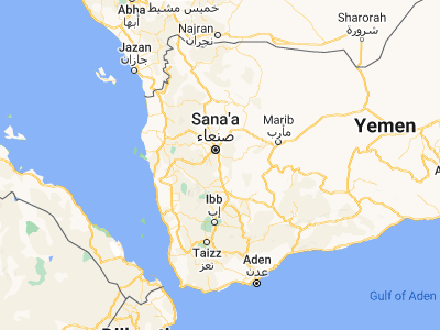 Map showing location of Wa‘lān (15.07021, 44.27641)