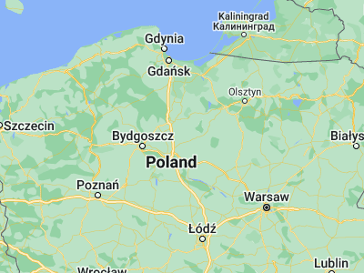 Map showing location of Wąbrzeźno (53.27989, 18.94773)