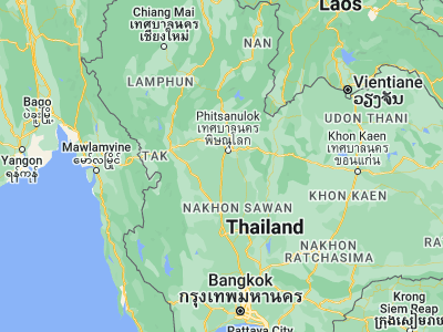 Map showing location of Wachira Barami (16.52314, 100.14464)