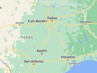 Map showing location of Waco (31.54933, -97.14667)