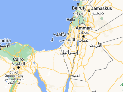 Map showing location of Wādī as Salqā (31.40048, 34.33754)