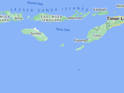 Map showing location of Waduwala (-10.614, 121.8634)