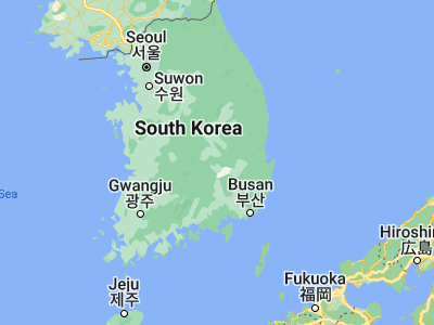 Map showing location of Waegwan (35.99175, 128.39732)