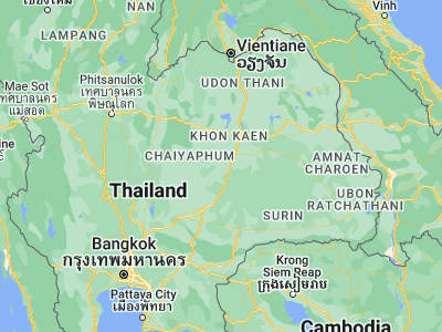Map showing location of Waeng Noi (15.8035, 102.41614)