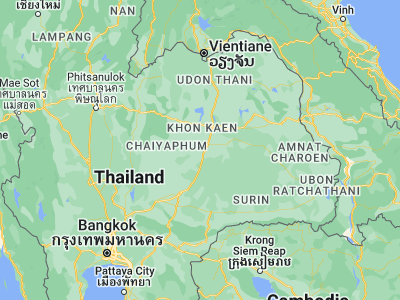 Map showing location of Waeng Yai (15.95547, 102.5469)