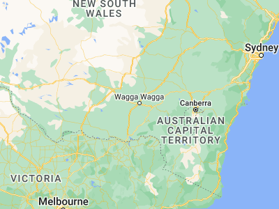 Map showing location of Wagga Wagga (-35.12577, 147.35374)