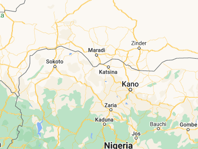 Map showing location of Wagini (12.68781, 7.19579)