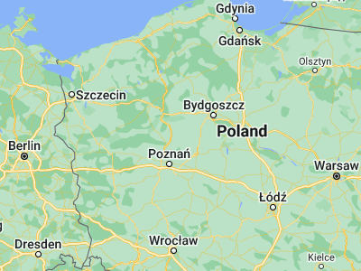 Map showing location of Wągrowiec (52.80842, 17.19961)