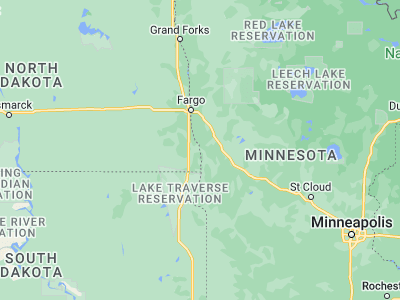 Map showing location of Wahpeton (46.26524, -96.60591)