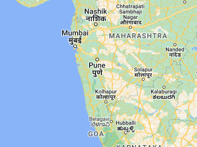 Map showing location of Wai (17.93333, 73.9)