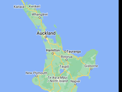 Map showing location of Waihi (-37.38333, 175.83333)