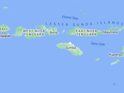 Map showing location of Waikabubak (-9.6475, 119.3889)