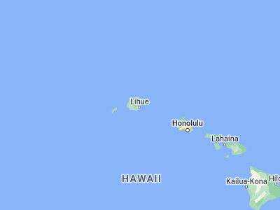 Map showing location of Wailua (22.04922, -159.33522)