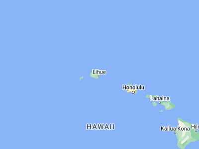 Map showing location of Wailua Homesteads (22.06693, -159.37802)