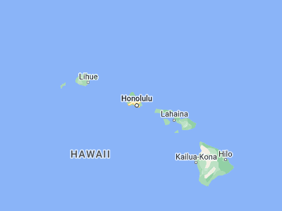 Map showing location of Waimānalo Beach (21.34028, -157.70278)