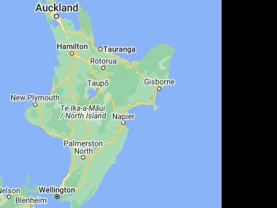 Map showing location of Wairoa (-39.03333, 177.36667)