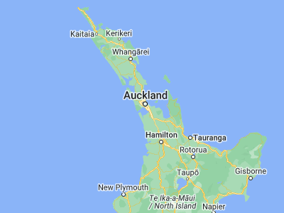 Map showing location of Waitakere (-36.91754, 174.65773)