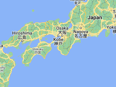 Map showing location of Wakayama (34.22611, 135.1675)