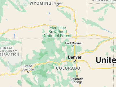 Map showing location of Walden (40.73164, -106.28364)