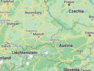 Map showing location of Waldkraiburg (48.20854, 12.39893)