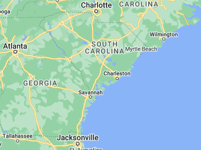 Map showing location of Walterboro (32.90517, -80.66677)