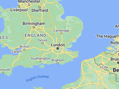 Map showing location of Waltham Abbey (51.687, -0.00421)