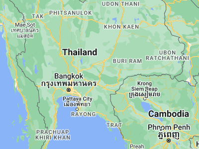 Map showing location of Wang Nam Khiao (14.41801, 101.86113)