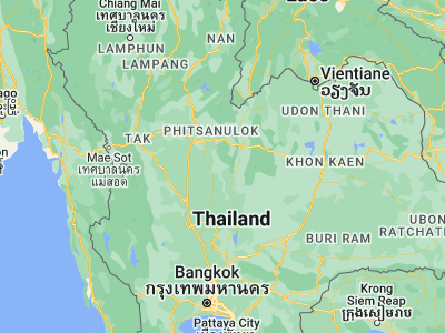 Map showing location of Wang Pong (16.34147, 100.79317)