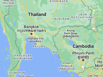 Map showing location of Wang Sombun (13.36176, 102.19105)