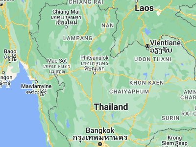 Map showing location of Wang Thong (16.82458, 100.42936)
