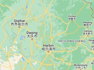 Map showing location of Wangkui (46.83333, 126.5)