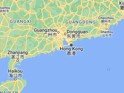 Map showing location of Wanzai (22.20166, 113.52782)