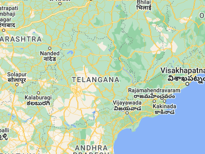 Map showing location of Warangal (18, 79.58333)