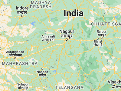 Map showing location of Wardha (20.75, 78.61667)
