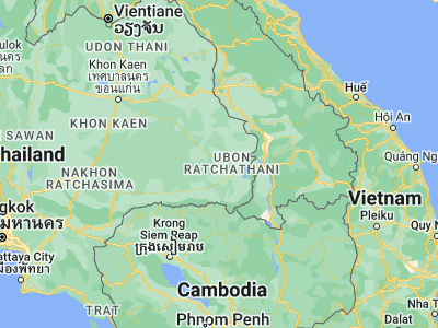 Map showing location of Warin Chamrap (15.19319, 104.8628)