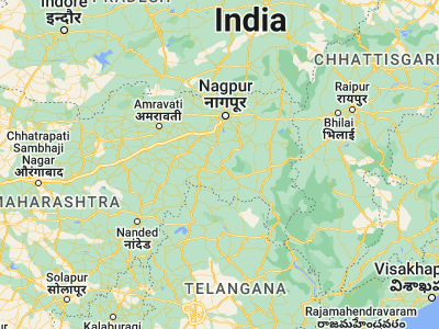 Map showing location of Warora (20.23333, 79)