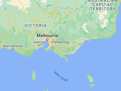 Map showing location of Warragul (-38.15912, 145.93118)