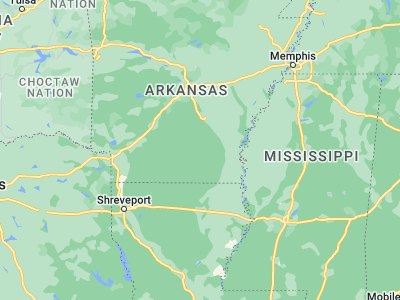 Map showing location of Warren (33.61261, -92.06458)