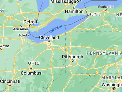 Map showing location of Warren (41.23756, -80.81842)
