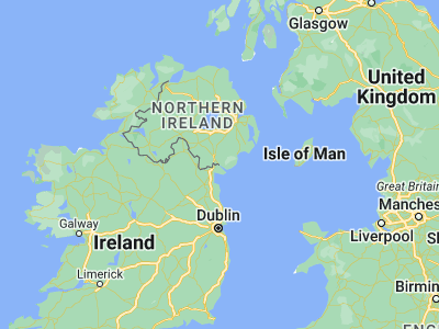 Map showing location of Warrenpoint (54.09947, -6.25088)