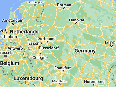 Map showing location of Warstein (51.44488, 8.34851)