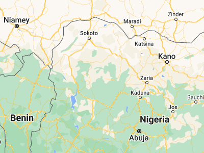 Map showing location of Wasagu (11.3764, 5.79536)