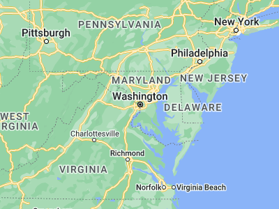 Map showing location of Washington, D. C. (38.89511, -77.03637)
